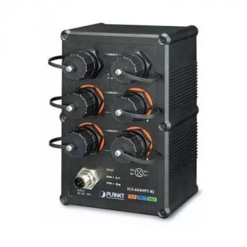 PLANET IGS-605HPT Przemysłowy przełącznik Gigabit, 6 portów, 4 PoE+, 240W, IP30, -40 do 75°C