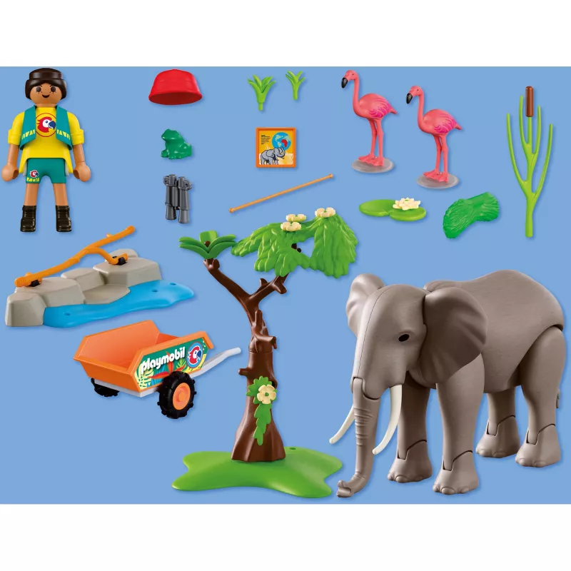 PLAYMOBIL 72068 Elephant with Animal Keeper