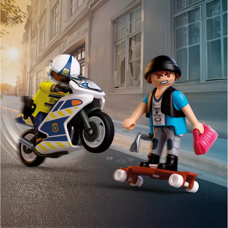 PLAYMOBIL 72079 City Action Pościg Policyjny Motocykl