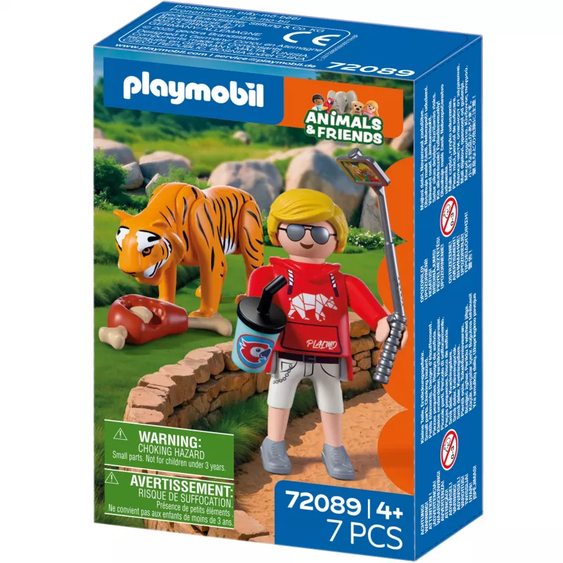 PLAYMOBIL 72089 Animals & Friends Zoo Tiger and Visitors