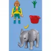 Playmobil 72092 Animals & Friends Zoo: Baby Elephant and Zookeeper