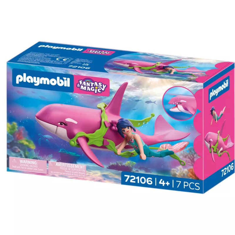 Playmobil 72106 Fantasy & Magic Orca with Mermaid