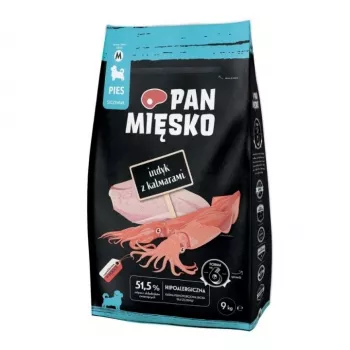 PMI PAN MIĘSKO Indyk z kałamarnicą Szczeniak M Sucha karma dla psa 9 kg