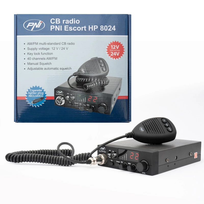 PNI HP-8024 ESCORT CB Radio AM/FM 12/24V