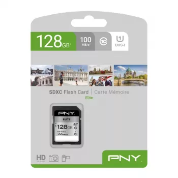 PNY Elite 128GB SDXC UHS-I U1 Class 10 karta pamięci - do 100MB/s odczytu