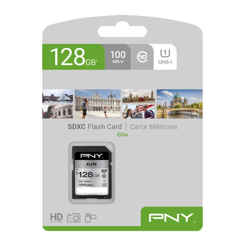 PNY Elite 128GB SDXC UHS-I U1 Class 10 karta pamięci - do 100MB/s odczytu