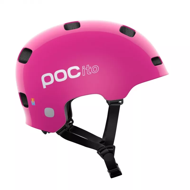 Kask rowerowy dziecięcy POCito Crane MIPS - Fluorescencyjny różowy - Rozmiar M (55-58 cm)