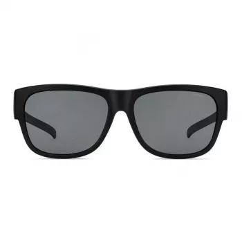 Polaroid Ancillaries PLD9003SDL5 Unisex Okulary Przeciwsłoneczne Prostokątne - Oprawka Matowa Czarna, Soczewki Szare Spolaryzowane