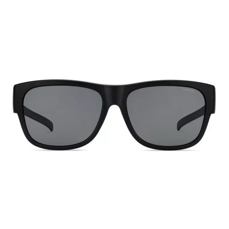 Polaroid Ancillaries PLD9003SDL5 Unisex Okulary Przeciwsłoneczne Prostokątne - Oprawka Matowa Czarna, Soczewki Szare Spolaryzowane
