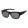 Polaroid Ancillaries PLD9003SDL5 Unisex Okulary Przeciwsłoneczne Prostokątne - Oprawka Matowa Czarna, Soczewki Szare Spolaryzowane