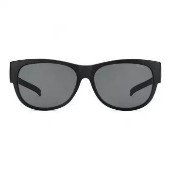 POLAROID ANCILLARIES PLD9004SDL5 Okulary przeciwsłoneczne unisex - czarna oprawka, szare soczewki polaryzacyjne, kształt kwadratowy