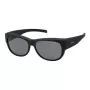 POLAROID ANCILLARIES PLD9004SDL5 Okulary przeciwsłoneczne unisex - czarna oprawka, szare soczewki polaryzacyjne, kształt kwadratowy