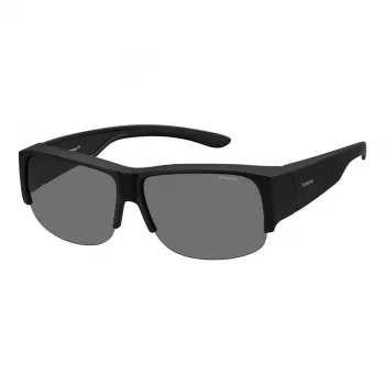 Polaroid Ancillaries PLD9007SDL5 Okulary przeciwsłoneczne unisex - czarna oprawka, szare soczewki polaryzacyjne