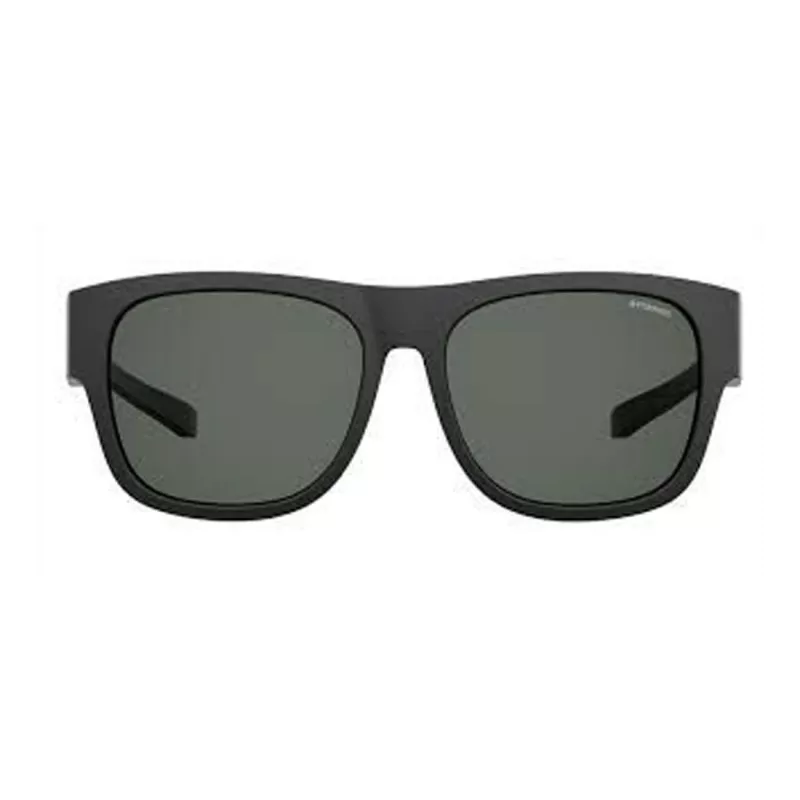 POLAROID ANCILLARIES PLD9010S003 Unisex Okulary przeciwsłoneczne prostokątne - Czarny/Szary - Polaryzowane UV400