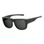 POLAROID ANCILLARIES PLD9010S003 Unisex Okulary przeciwsłoneczne prostokątne - Czarny/Szary - Polaryzowane UV400