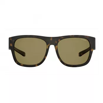 Polaroid Ancillaries PLD9010SN9P Unisex Okulary Przeciwsłoneczne Prostokątne - Czarna Oprawka Szare Soczewki Polaryzacyjne