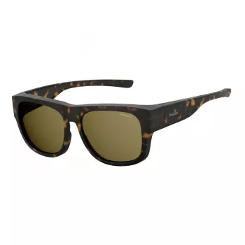 Polaroid Ancillaries PLD9010SN9P Unisex Okulary Przeciwsłoneczne Prostokątne - Czarna Oprawka Szare Soczewki Polaryzacyjne