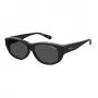 Polaroid Ancillaries PLD9020S08A Unisex Okulary Przeciwsłoneczne dla Dzieci - Czarna Oprawka, Szare Soczewki Polaryzacyjne
