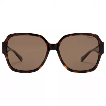Okulary przeciwsłoneczne unisex Polaroid Ancillaries PLD9021S086 - Oprawka Havana Tortoise, soczewki brązowe polaryzacyjne