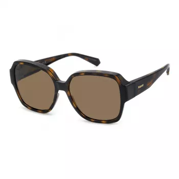 Okulary przeciwsłoneczne unisex Polaroid Ancillaries PLD9021S086 - Oprawka Havana Tortoise, soczewki brązowe polaryzacyjne