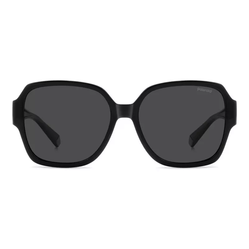 Polaroid Ancillaries PLD9021S807 Unisex Okulary Przeciwsłoneczne Prostokątne - Czarna Oprawka, Szare Soczewki Polaryzacyjne