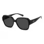 Polaroid Ancillaries PLD9021S807 Unisex Okulary Przeciwsłoneczne Prostokątne - Czarna Oprawka, Szare Soczewki Polaryzacyjne
