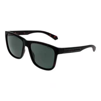 Okulary przeciwsłoneczne Polaroid Men's PLD2155S57HGC - oprawka Havana Green, soczewki szaro-zielone polaryzowane, 57 mm