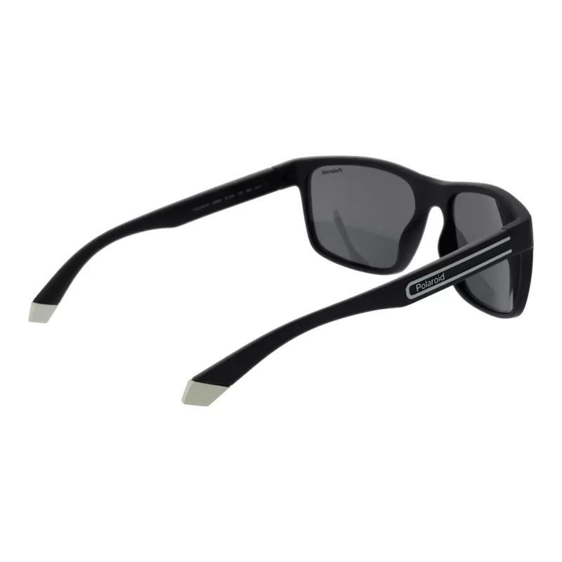 POLAROID Men's PLD2157S57003 Polarized Sunglasses - Black Frame Grey Lens 57mm