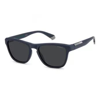 Polaryzacyjne okulary przeciwsłoneczne Polaroid męskie PLD2168S4NZ prostokątne - czarne/szare