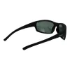 POLAROID P8411-639CARC Męskie prostokątne okulary przeciwsłoneczne z polaryzacją - czarna oprawka, szare soczewki 63mm