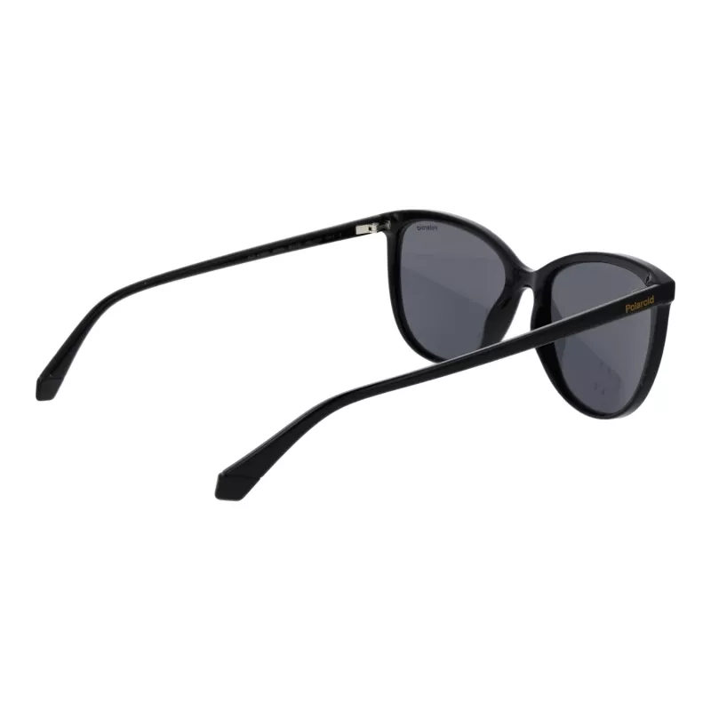 Polaroid PLD 4138/S 55807 Damskie Okulary Przeciwsłoneczne Polaryzacyjne - Czarna Oprawka Szare Szkła 55mm