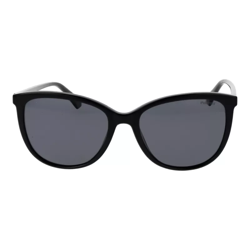 Polaroid PLD 4138/S 55807 Damskie Okulary Przeciwsłoneczne Polaryzacyjne - Czarna Oprawka Szare Szkła 55mm