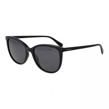 Polaroid PLD 4138/S 55807 Damskie Okulary Przeciwsłoneczne Polaryzacyjne - Czarna Oprawka Szare Szkła 55mm