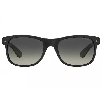 POLAROID PLD1015SDL5LB Męskie okulary przeciwsłoneczne z polaryzacją - Matowa czarna oprawka, szare szkła, 53mm
