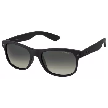 POLAROID PLD1015SDL5LB Męskie okulary przeciwsłoneczne z polaryzacją - Matowa czarna oprawka, szare szkła, 53mm