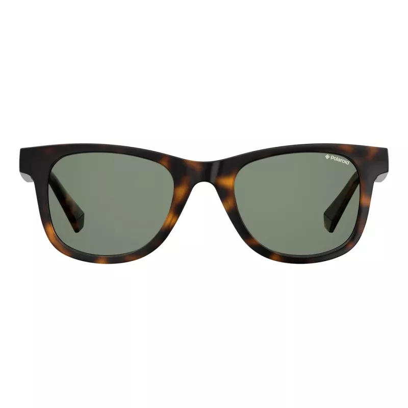 Polaroid PLD1016SNEW08 Męskie prostokątne okulary przeciwsłoneczne z polaryzacją Havana Brown