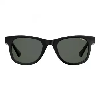 POLAROID PLD1016SNEW80 Męskie okulary przeciwsłoneczne z polaryzacją - czarna oprawka, szare szkła 50mm