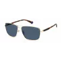 POLAROID PLD2119GSJ5GC Okulary przeciwsłoneczne męskie Aviator - Złota oprawa, zielone soczewki polaryzacyjne