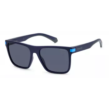 POLAROID PLD2128SFLL Okulary przeciwsłoneczne unisex - Kwadratowe, polaryzacyjne UV400 - 55/17/140 mm