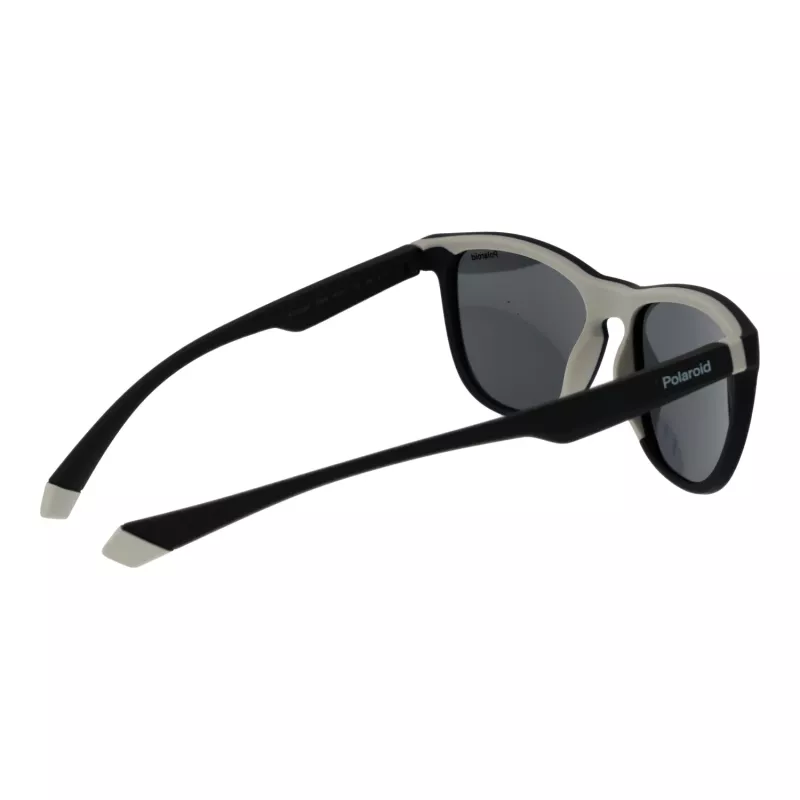 Polaroid PLD2133S08AM9 Unisex Okulary przeciwsłoneczne prostokątne - czarna oprawka, szare soczewki polaryzacyjne 56mm