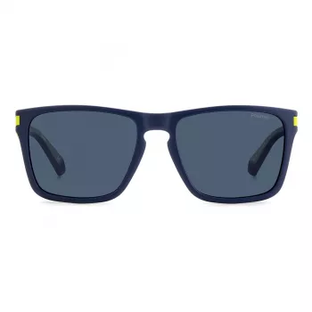 Polaroid PLD2139SFLL Uniseksowe Okulary Przeciwsłoneczne Prostokątne - Czarna Oprawka Szare Szkła 56mm