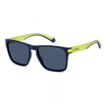 Polaroid PLD2139SFLL Uniseksowe Okulary Przeciwsłoneczne Prostokątne - Czarna Oprawka Szare Szkła 56mm