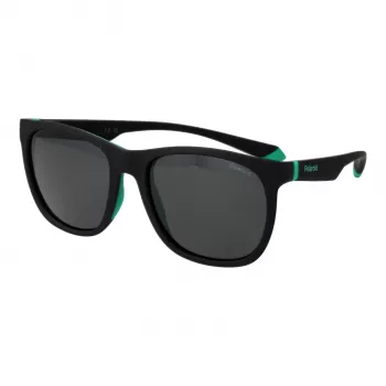 POLAROID PLD2140S543OL Unisex Okulary Przeciwsłoneczne Kwadratowe - Oprawka Havana Acetate, Zielone Polaryzowane Soczewki Poliwęglanowe, Ochrona UV400