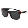 Polaroid PLD2141S56BLX Unisex Rectangular Sunglasses - Blue Lens, Black Frame, Polarized UV400