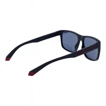 POLAROID PLD2149S57PJP Okulary przeciwsłoneczne męskie prostokątne polaryzacyjne - czarna oprawka szare szkła 57mm