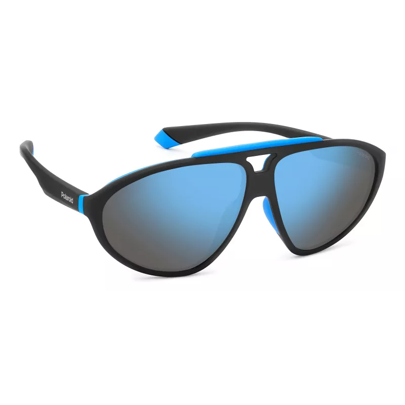 Polaroid PLD2151/S Unisex Pilot Sunglasses - Black Frame Grey Polarized Lens 62mm