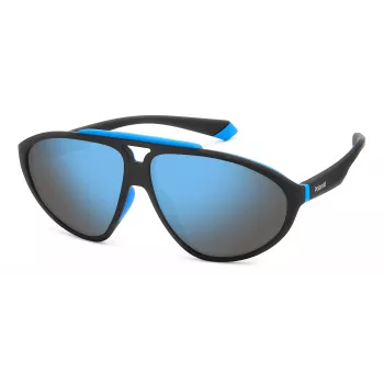 Polaroid PLD2151/S Unisex Pilot Sunglasses - Black Frame Grey Polarized Lens 62mm