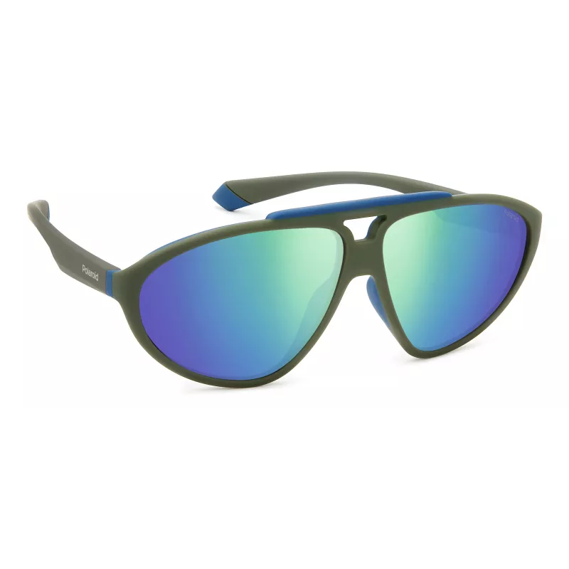 POLAROID PLD2151/S Okulary przeciwsłoneczne unisex Oprawka Havana Zielone soczewki polaryzacyjne 62mm