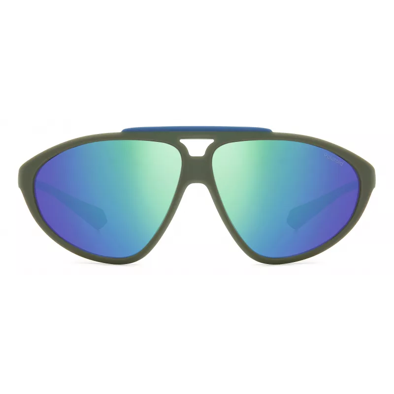 POLAROID PLD2151/S Okulary przeciwsłoneczne unisex Oprawka Havana Zielone soczewki polaryzacyjne 62mm