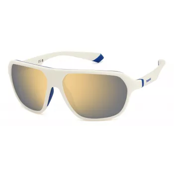 Polaroid PLD2152SVK6 Unisex Okulary Przeciwsłoneczne Prostokątne - Czarna Oprawka Szare Soczewki Polaryzacyjne 59mm